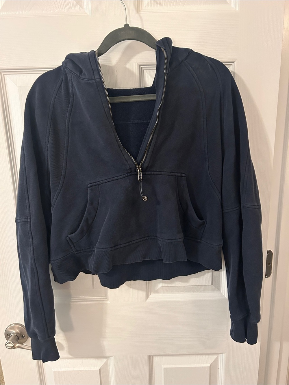 Lululemon Navy Half-Zip Hooded Pullover Sweatshirt - 1/2 Zip Hoodie